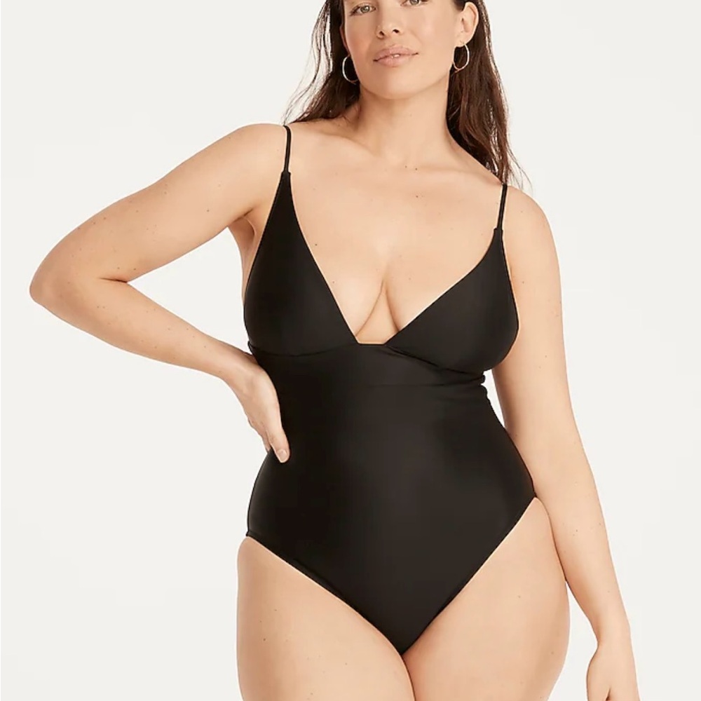 J Crew Plunge v neck one piece swimsuit BNWT